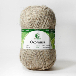 Пряжа Околица, 100г, 250м, 90%шерсти, 10%акрила (цена за 1шт)