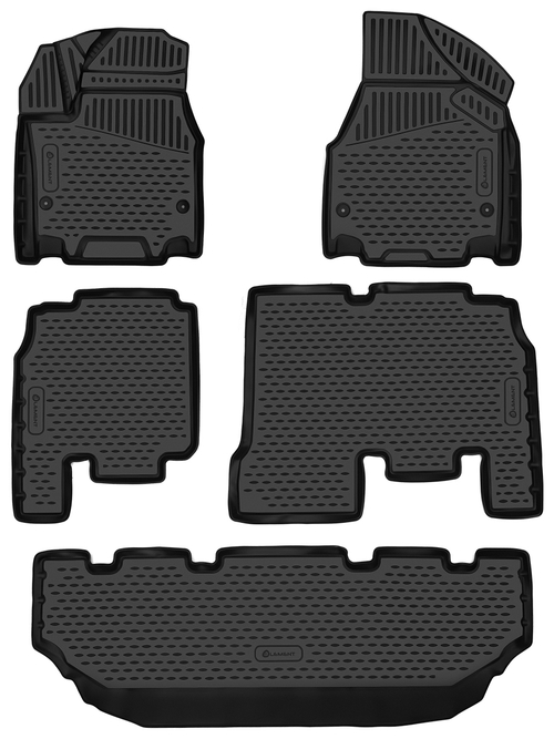 Коврики 3D в салон для, для CHRYSLER Pacifica 2017-2018, 2019-, Мв., не Гибрид, 7-passenger bucket seating, 5шт.  AFM3D01909210K