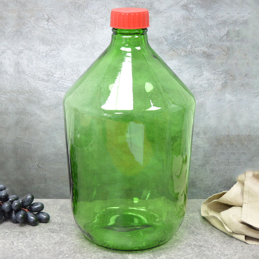 Бутыль винная 10л БК-58 зелёная с крышкой