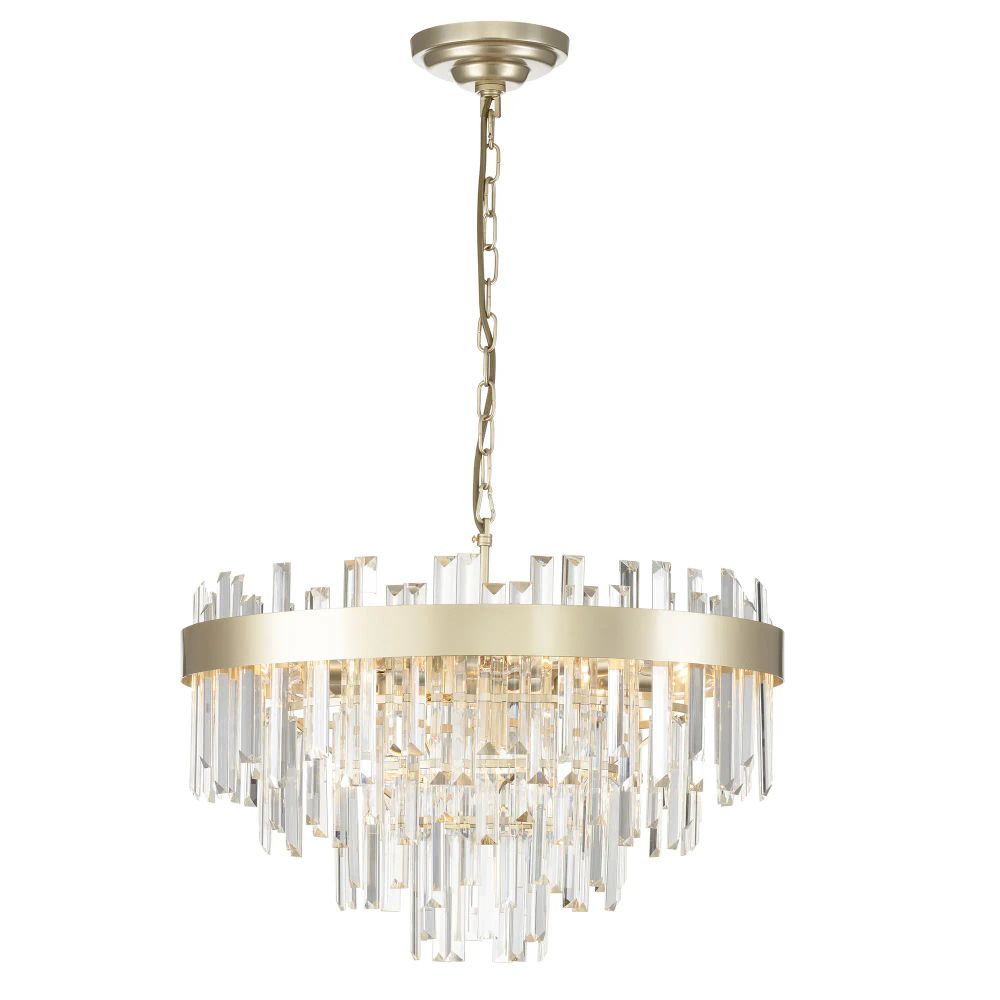 Citilux Лаура CL301292 Люстра хрустальная подвесная Шампань