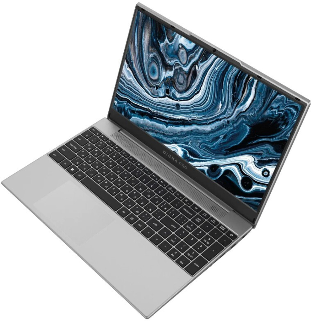 Ноутбук  Digma Pro Breve 15.6 ", Ryzen 5 PRO, 8 Гб RAM, 512 Гб SSD, Radeon Graphics, Серебристый