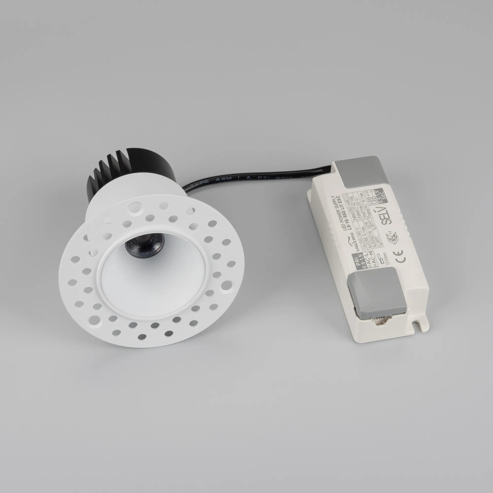 Светильник MS-INVISIO-TRIMLESS-R55-15W Day4000 (WH-WH, 36 deg, 230V) (Arlight, IP54 Металл, 5 лет) 061918