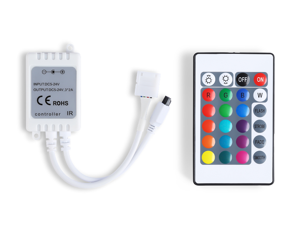 GS11201 контроллер RGB 6A 12V 72W/ 24V 144W (ПДУ ИК CR2025)