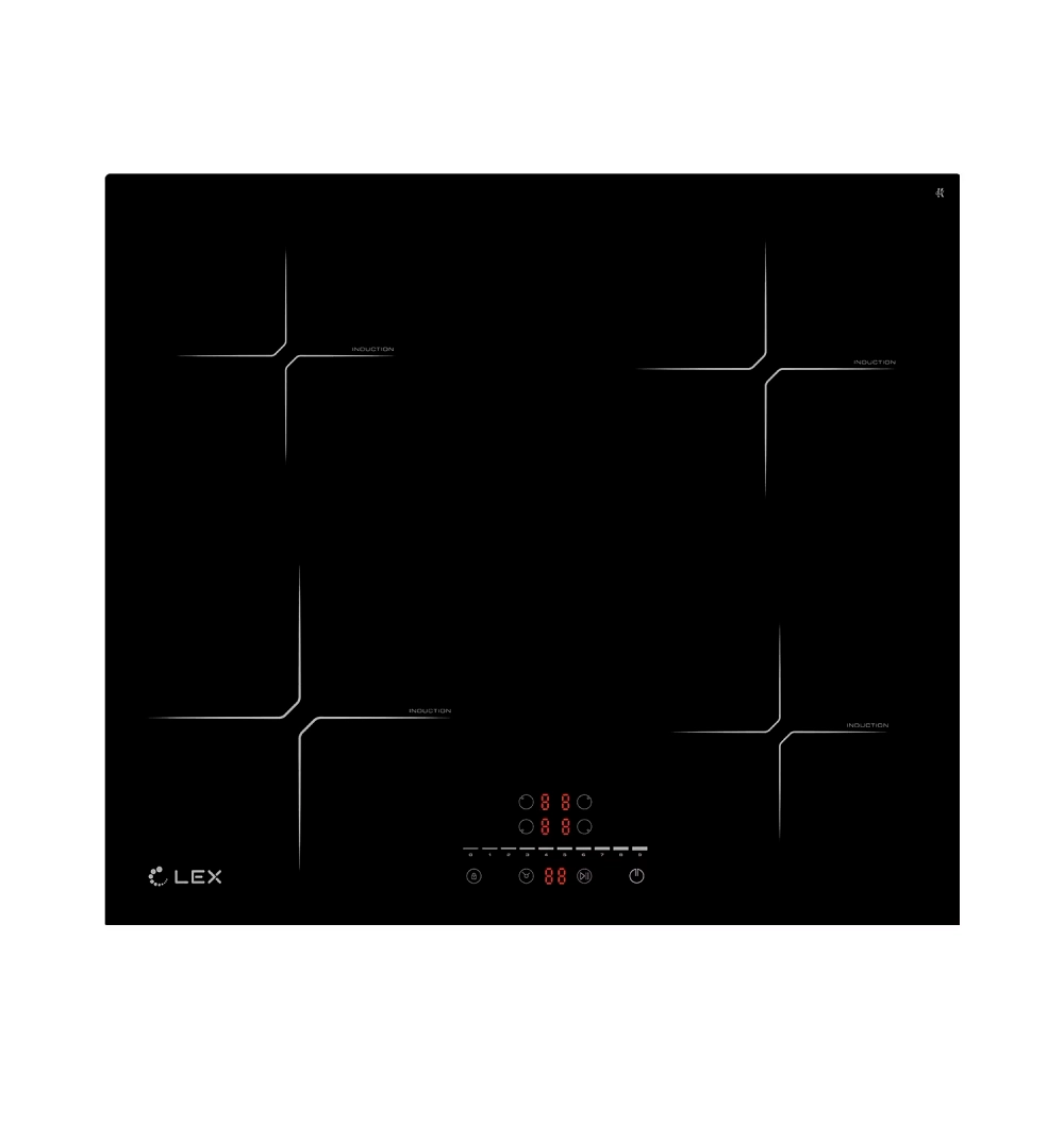 LEX EVI 640-2 BL панель стеклокерамическая индукционная