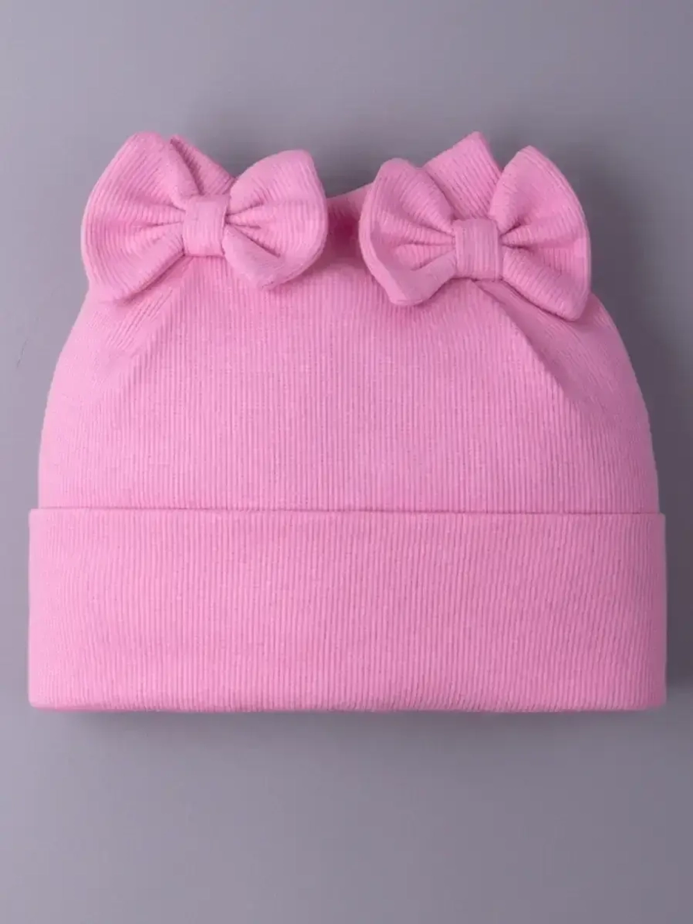 Шапка для девочки осенняя с бантиками