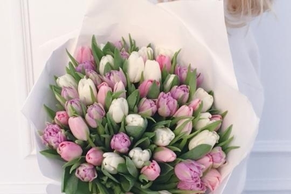 75 тюльпанов микс