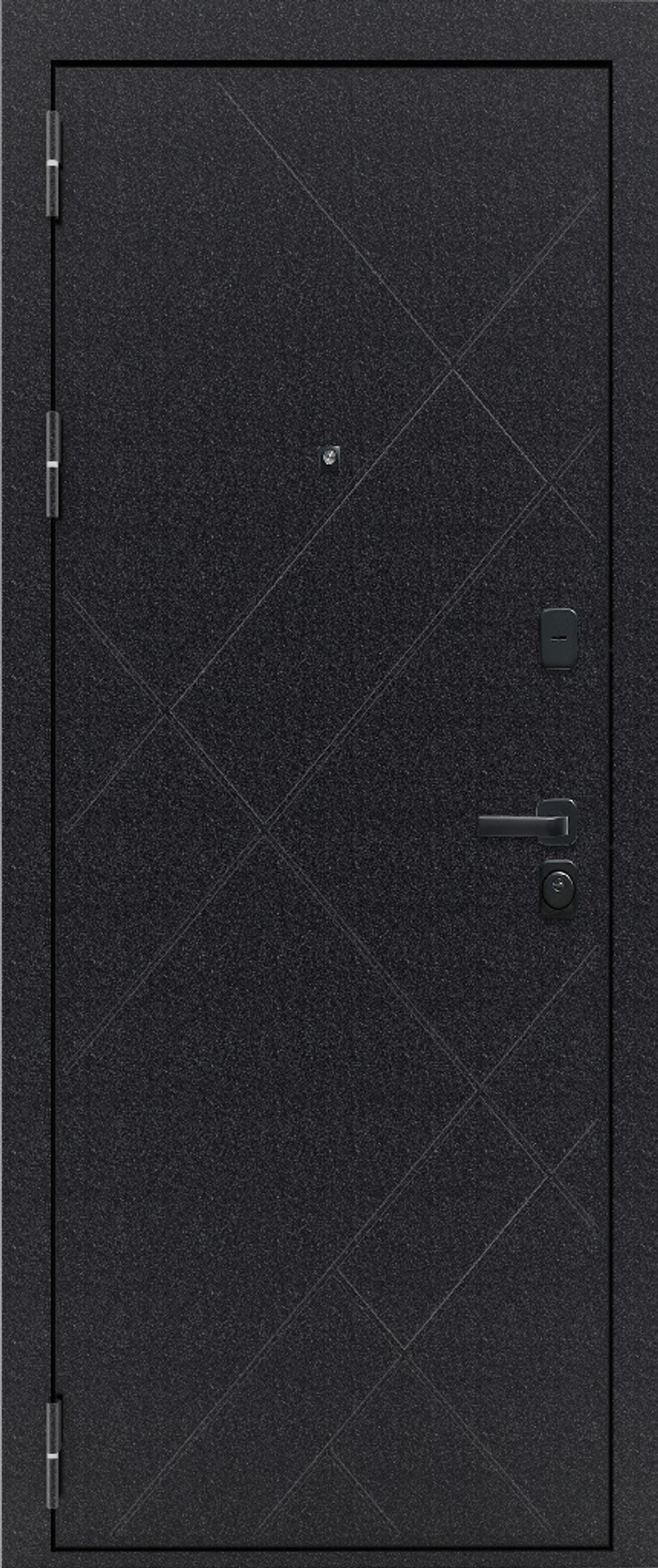 Входная дверь FlyDoors АРКАН ПРИЗМА Букле чёрный