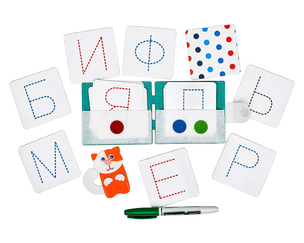 Учимся писать. Печатные буквы. Пиши-стирай. Многоразовые карточки