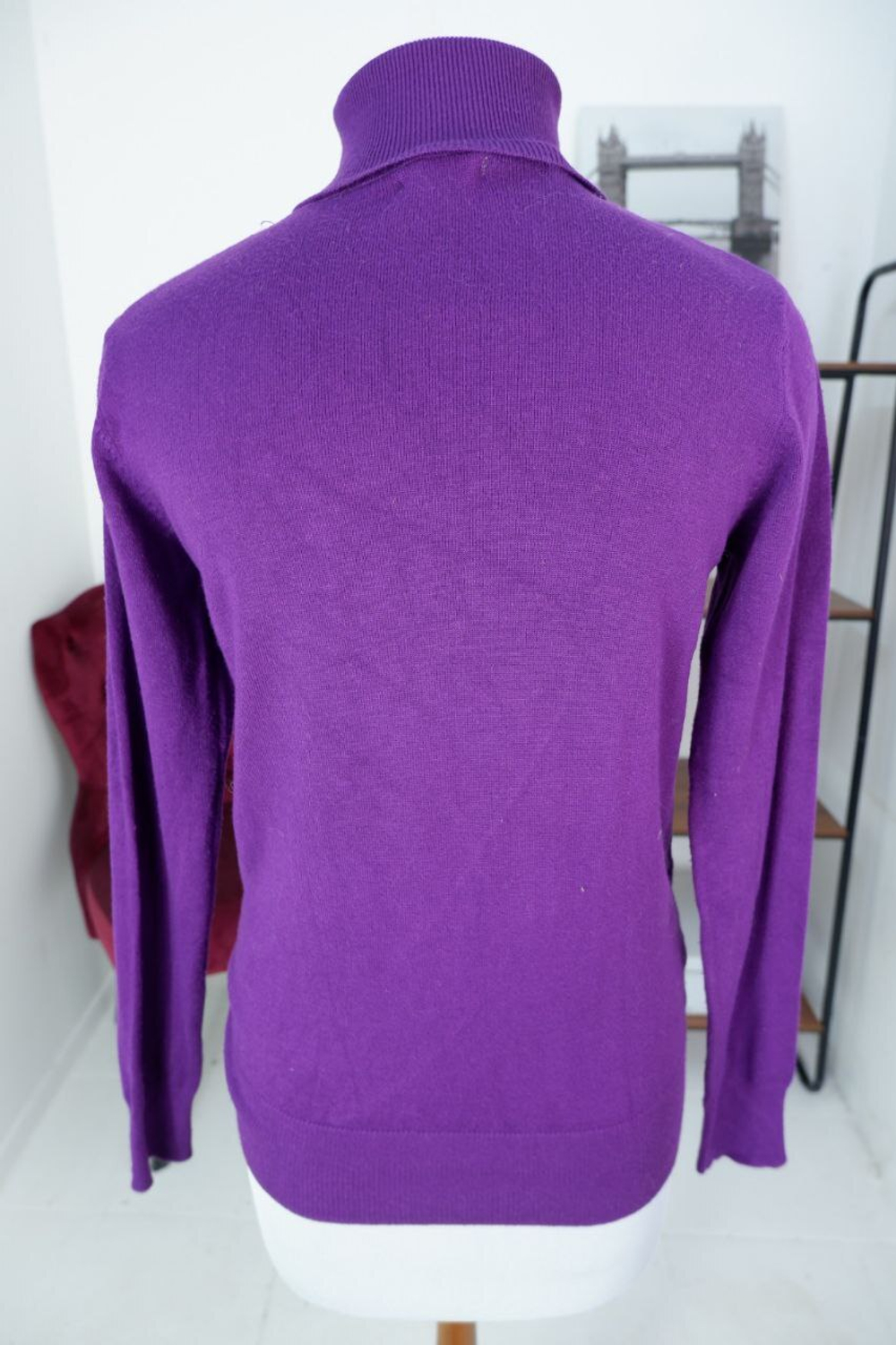 Джемпер с воротом насыщенно-фиолетовый 46 размер