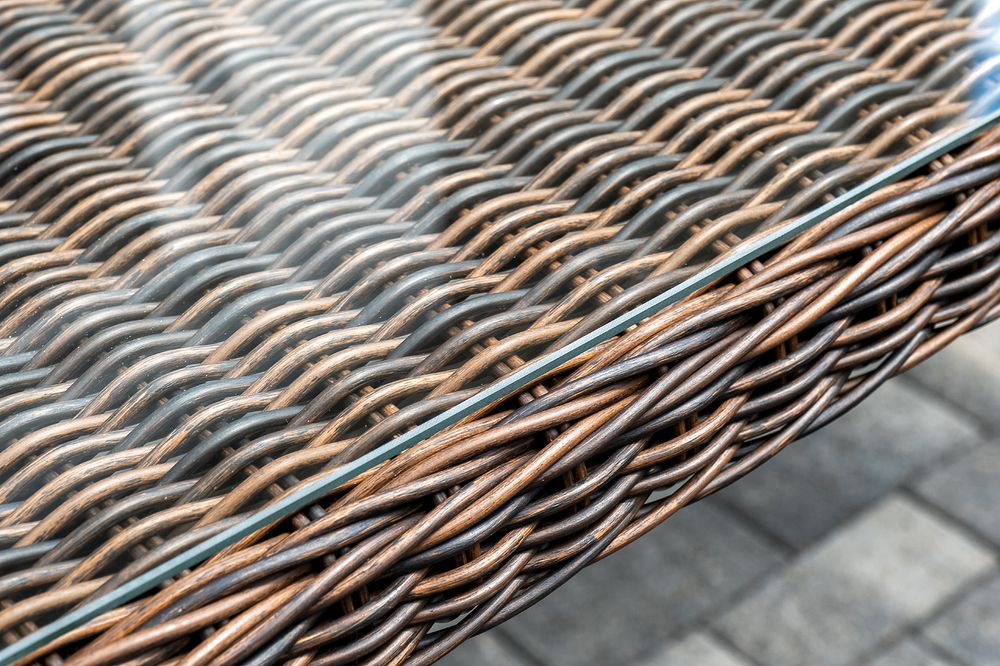 "Цесена" обеденная группа плетеная из искусственного ротанга, цвет коричневый