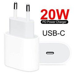 Адаптер питания на Type-C (USB-C) с быстрой зарядкой PD 20W для iPad, iPhone и др. (Белый)