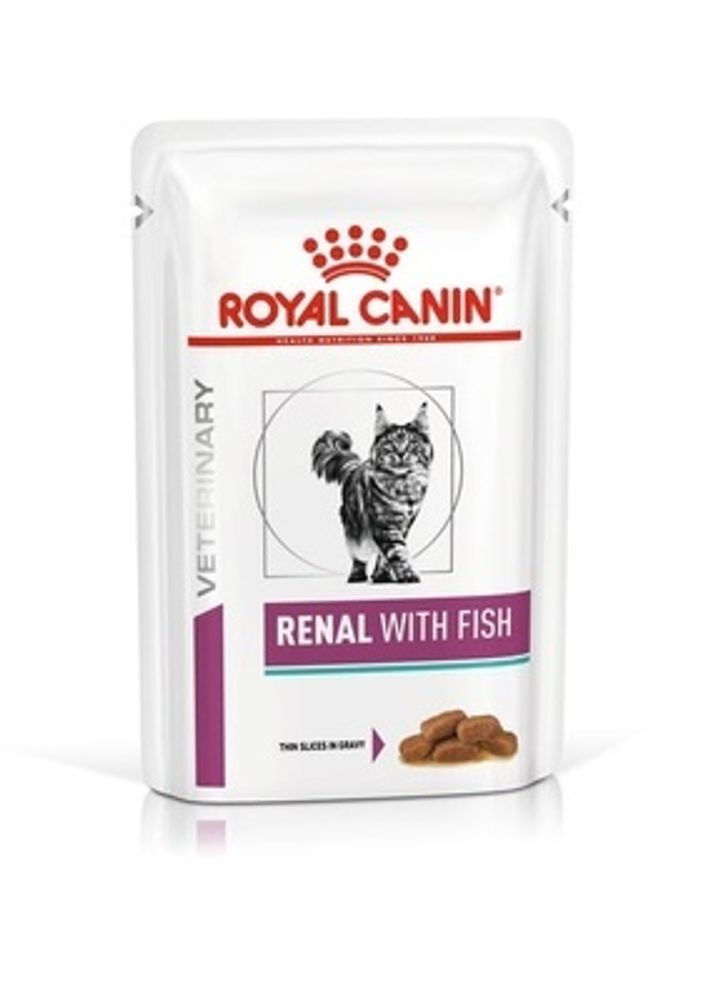 Royal Canin Vet 85г пауч Renal Feline Влажный корм для кошек с почечной недостаточностью Тунец