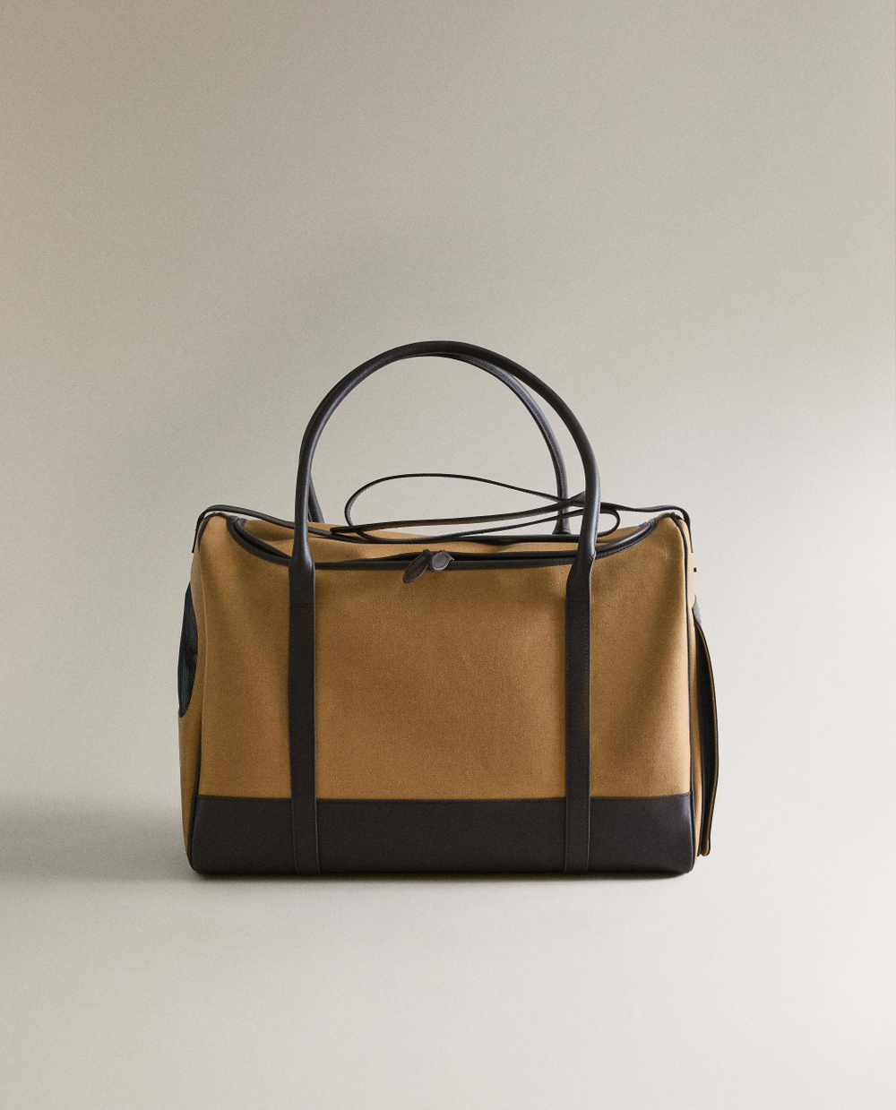 Переноска для животных Zara Home, из хлопка с отделкой натуральной кожей, 30 45 25 см