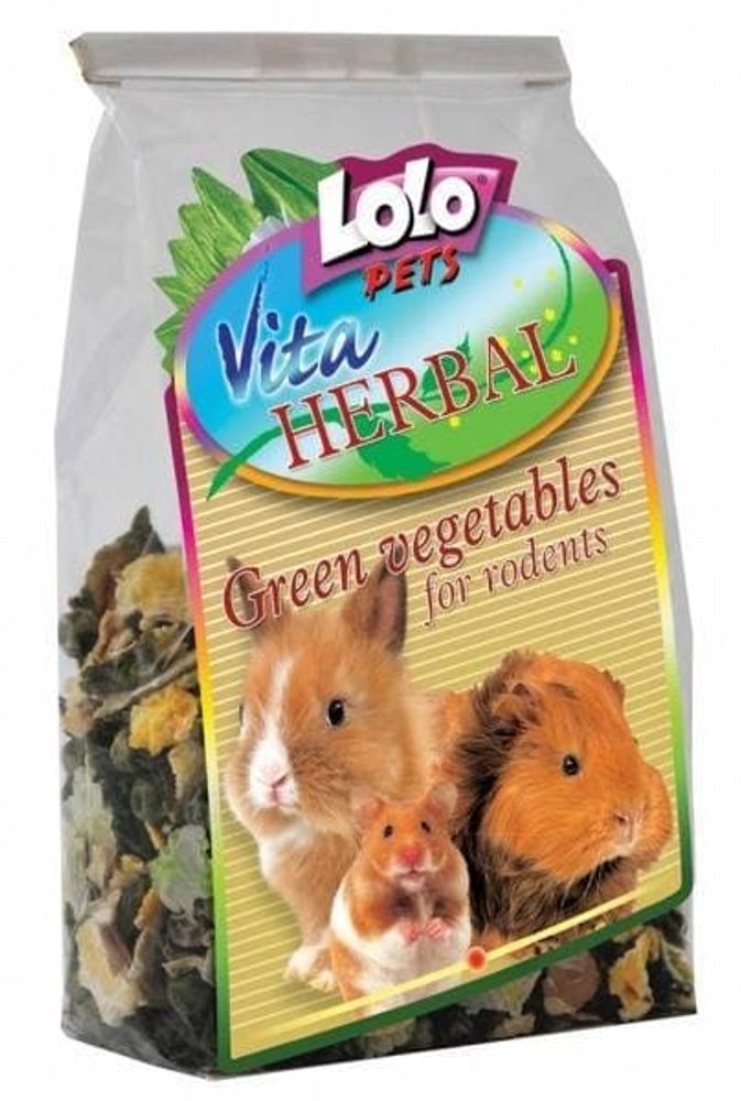 LoLo PETS HERBAL для грызунов и кроликов зеленые овощи 150 г LoLo PETS HERBAL для грызунов и кроликов зеленые овощи 150 г