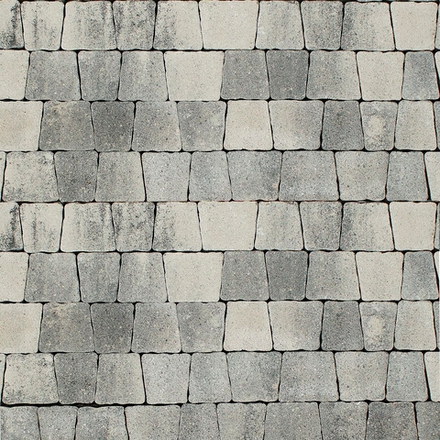 Тротуарная плитка АНТИК - Листопад гладкий Антрацит, комплект из 5 видов плит