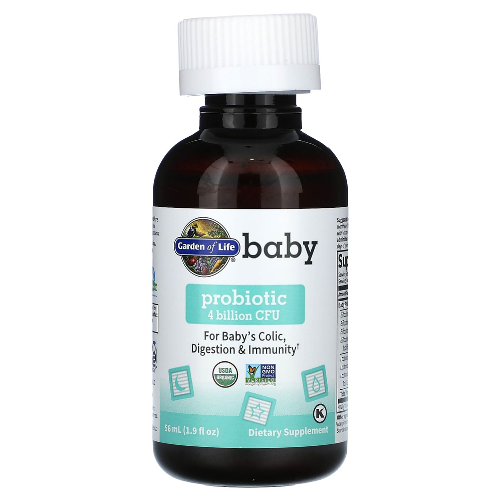 Garden of Life, Baby, Probiotic, пробиотик для детей, 4 млрд КОЕ, 56 мл (1,9 жидк. унций)