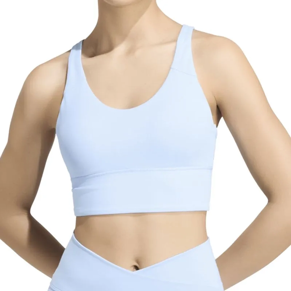 ТОП теннисный Adidas 3 Stripes Studio All Me Light Support - glow blue