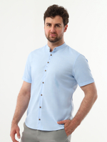 Сорочка мужская VESTER короткий рукав, цвет голубой 74718 07