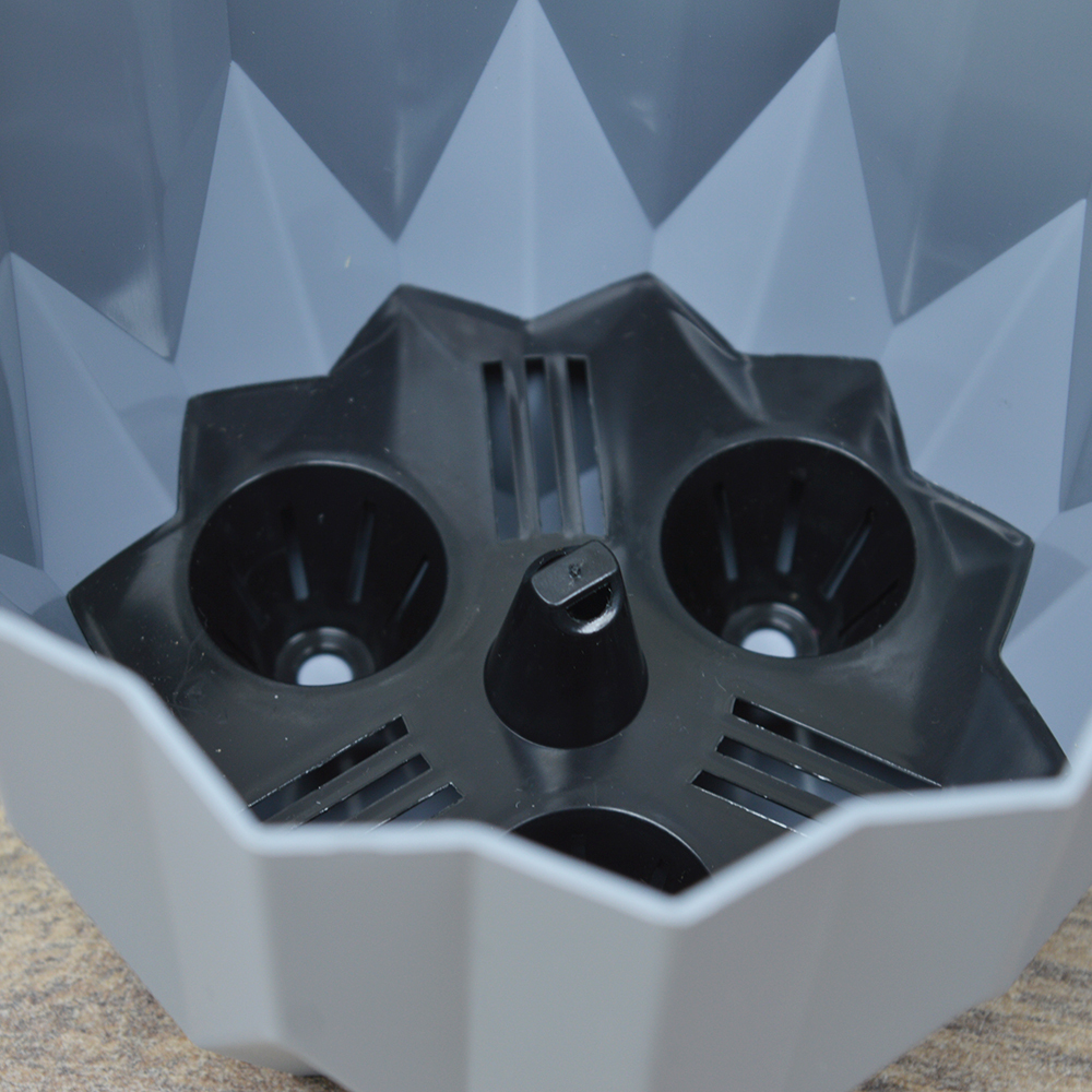 Кашпо Геометрия 0,8л, серый жемчуг