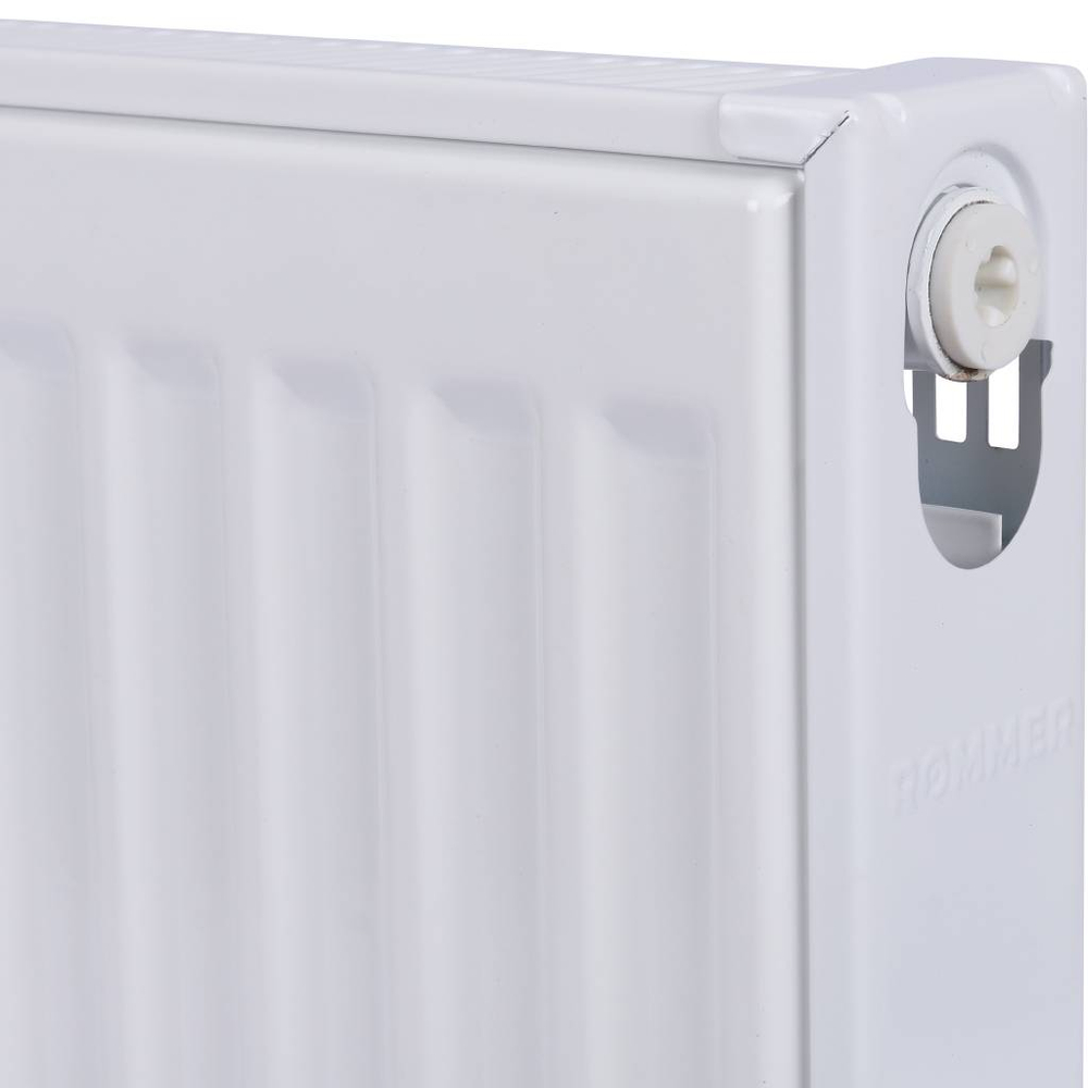 Радиатор панельный профильный ROMMER Ventil тип 11 - 300x600 мм (подключение нижнее, цвет белый)