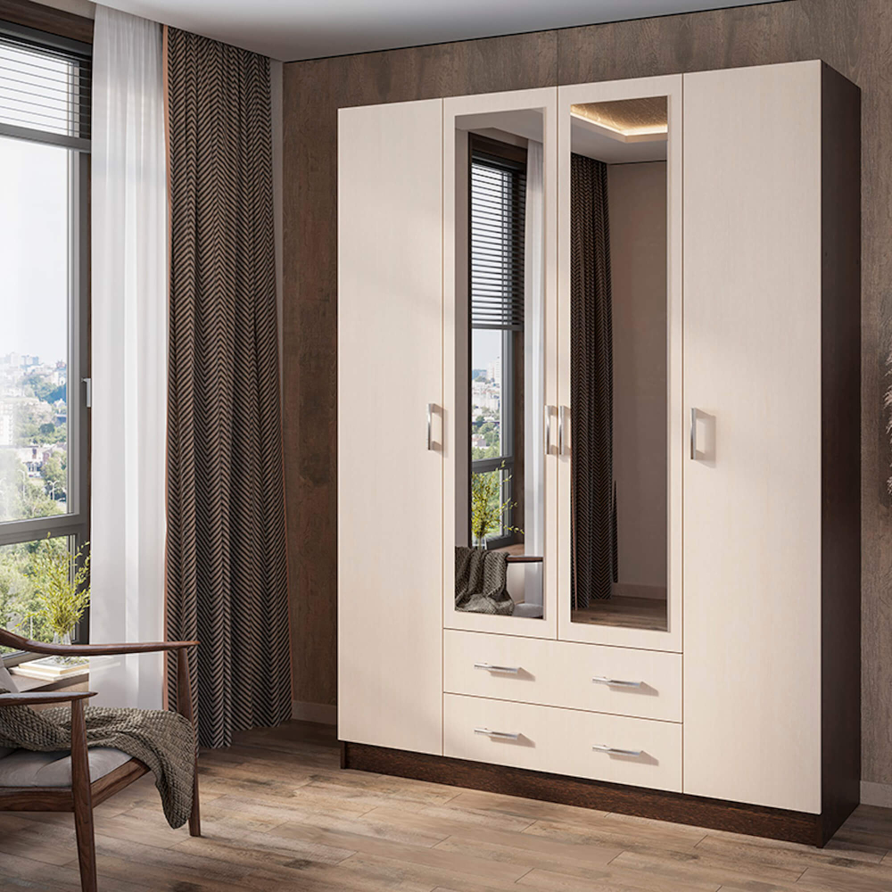 Квадро (Тащи в дом) Шкаф четырехдверный