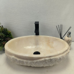 Раковина из оникса Oval White Marmo Wave OO-62537 58*38*15