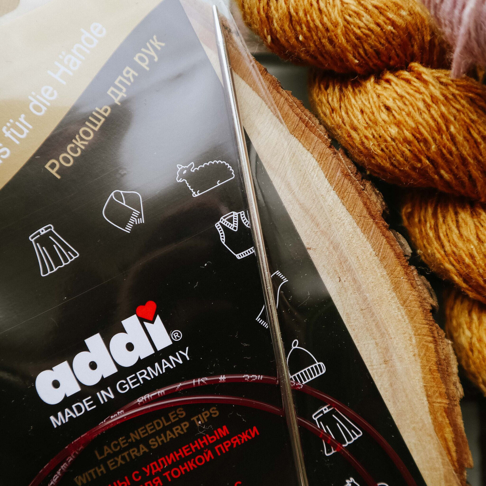 Спицы круговые с удлиненным кончиком, addiClassic Lace 40 см