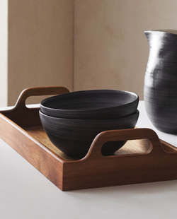 ZARA HOME ДЕРЕВЯННЫЙ ПОДНОС С РУЧКОЙ