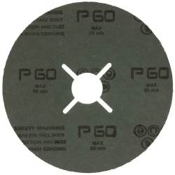 Фибровый шлифовальный круг по металлу DEBEVER 125 мм P60 (со шлицами), циркониевый корунд, 5 шт