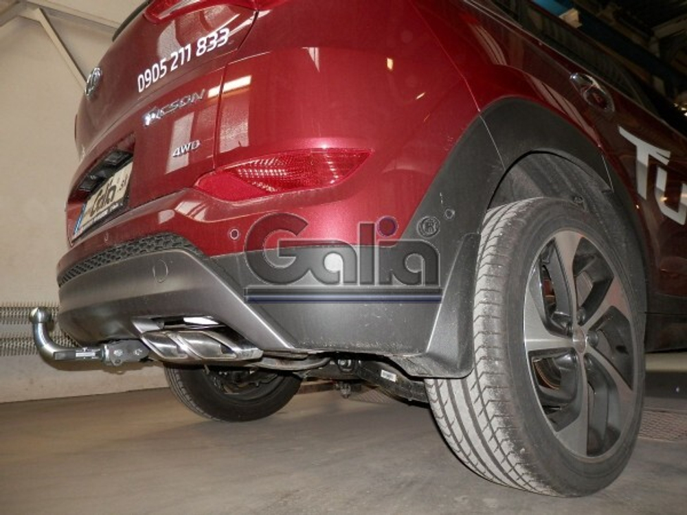 Фаркоп оцинкованный Galia H095A для Hyundai Tucson дорестайл 2015-2018, Kia Sportage 4 дорестайл 2015-2018(паспорт и сертификат в комплекте)(без электрики)