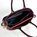 Женская сумка из натуральной замши бордового цвета