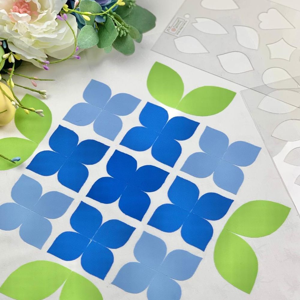 Шаблон для стежки  и аппликации "Лепесточки" (арт. T45)