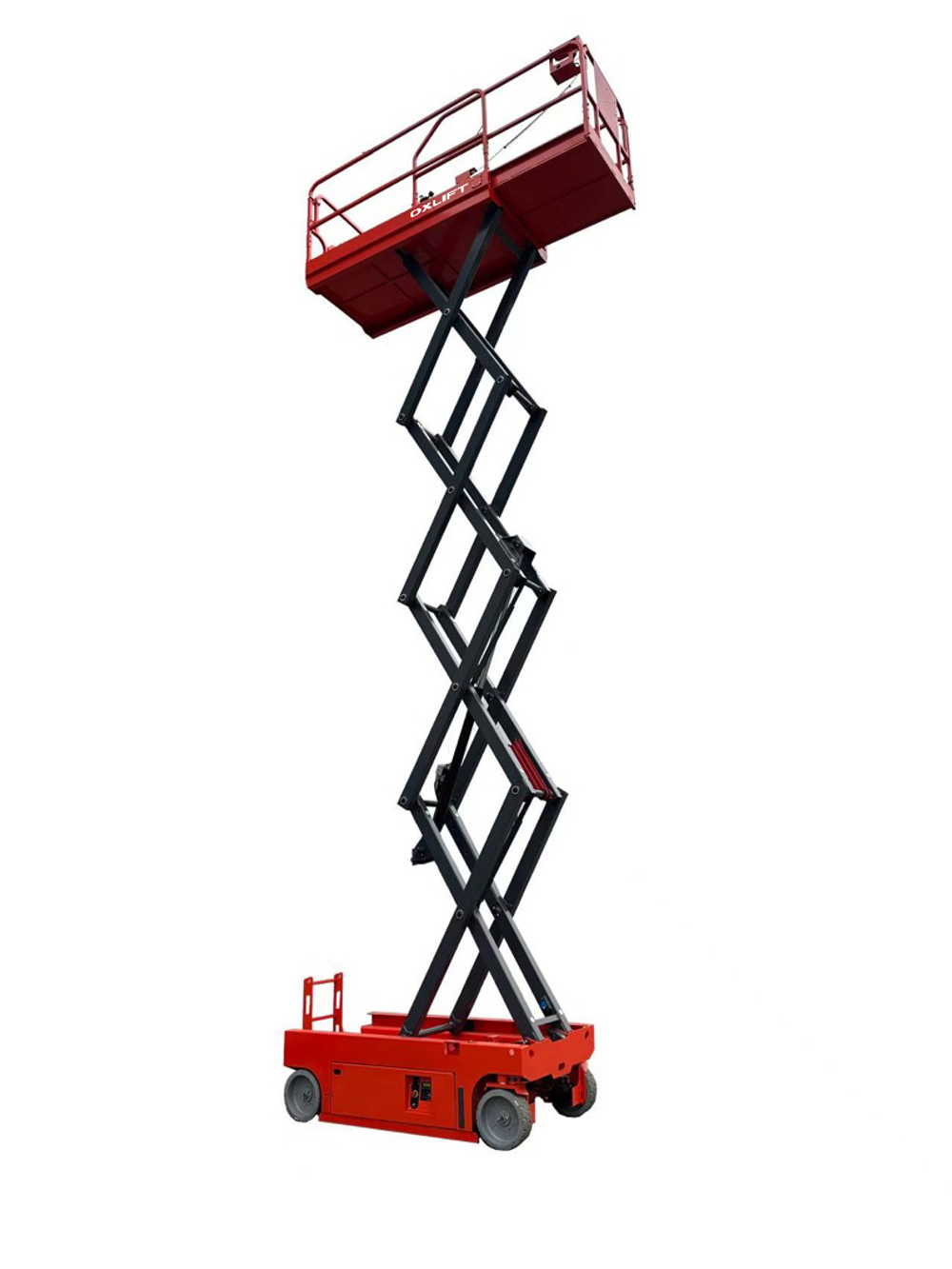 Самоходный ножничный подъемник OXLIFT JS1212Li (г/п 230 кг, подъём на 11.9 м, рабочая высота 13.9 м)