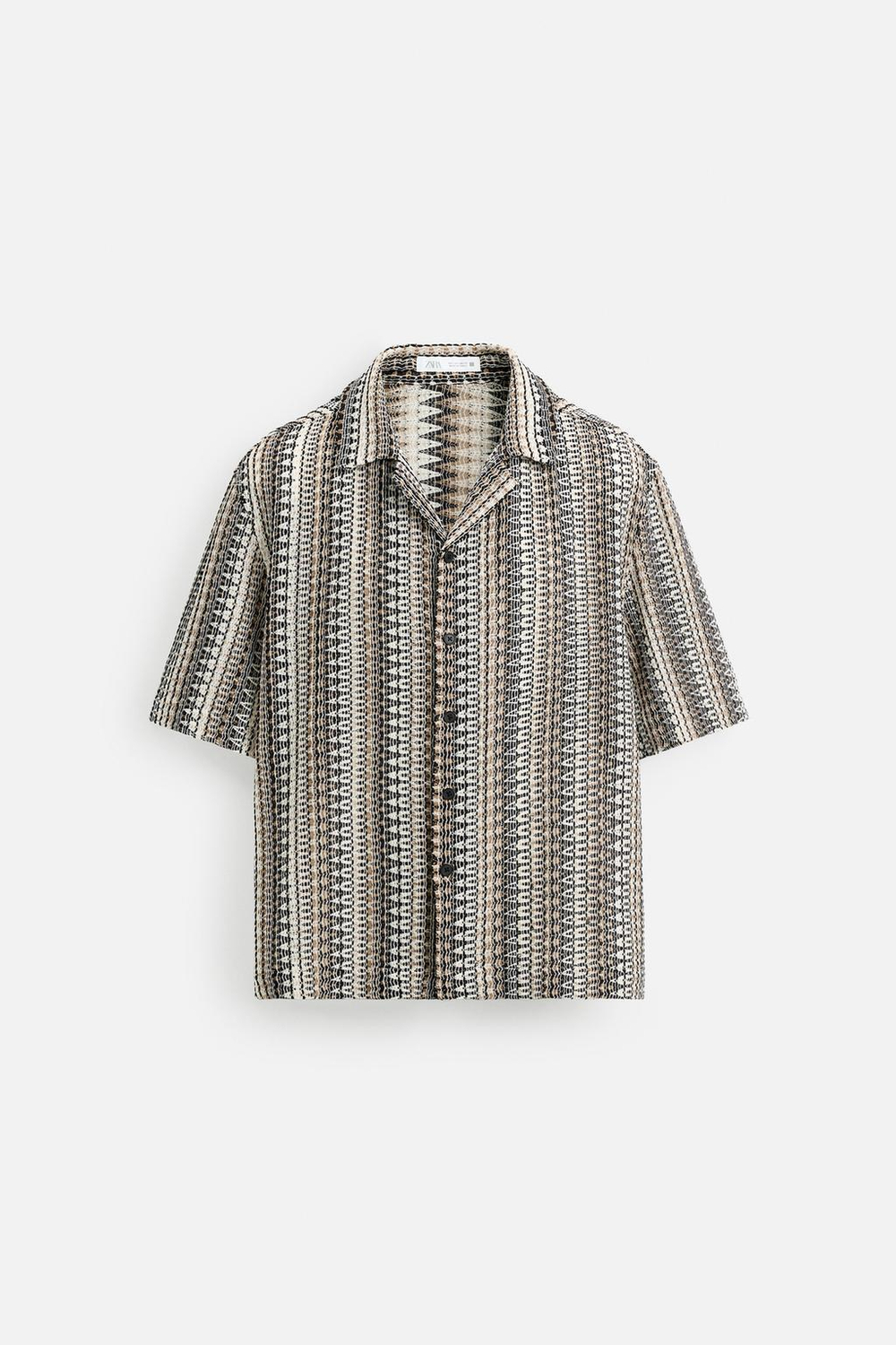 Рубашка jacquard с геометрическим узором