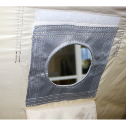 ТЕРМОСТОЙКАЯ НАКЛАДКА НА ОКНО ПОД ГАЗООТВОДНУЮ ТРУБУ D 100 ММ