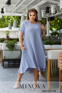 Платье 590-голубой Minova