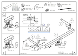 Фаркоп оцинкованный Galia M129A для Mazda CX-5 2012-2017, 2017-(паспорт и сертификат в комплекте)(без электрики)