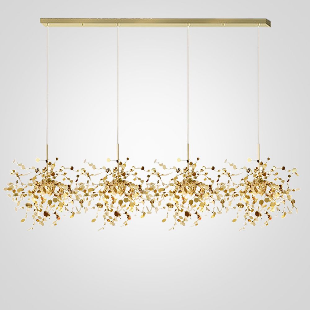 Люстра Tezani Argent Suspension Linear Gold 4L 140 By Imperiumloft