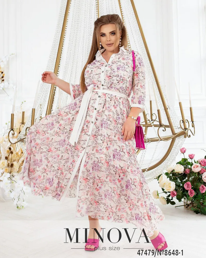 Платье 8648-1-молоко Minova