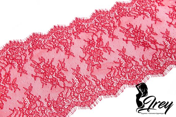 01-11 ОПТ Кружево шантильи 23 см, красный