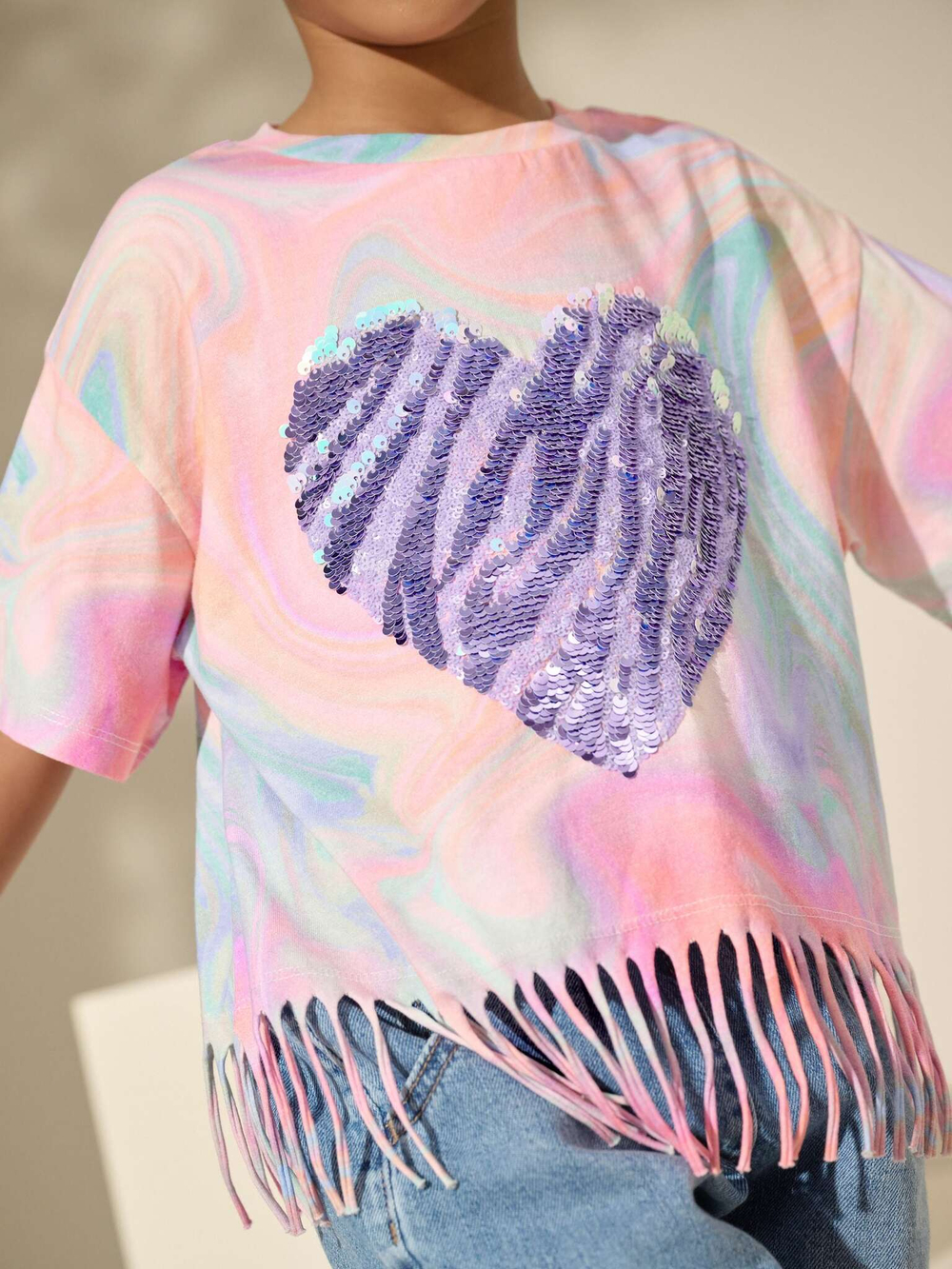 Футболка для девочки Next AG5-735, Розовый, Голубой