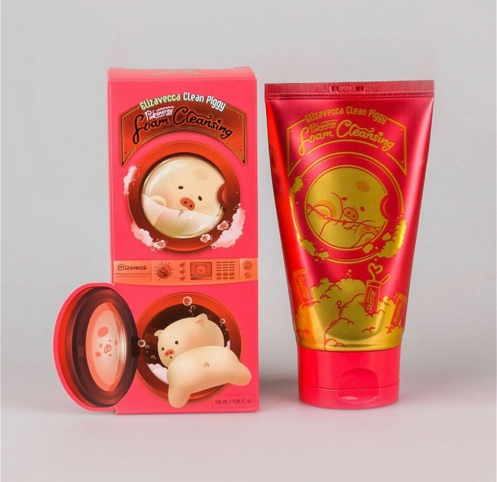 Ягодная пенка для умывания Elizavecca Clean Piggy Pinkenergy Foam Cleansing 120 мл.