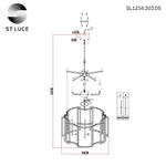 SL1234.203.05 Люстра подвесная ST-Luce Шампань/Прозрачный, Шампань E14 5*60W
