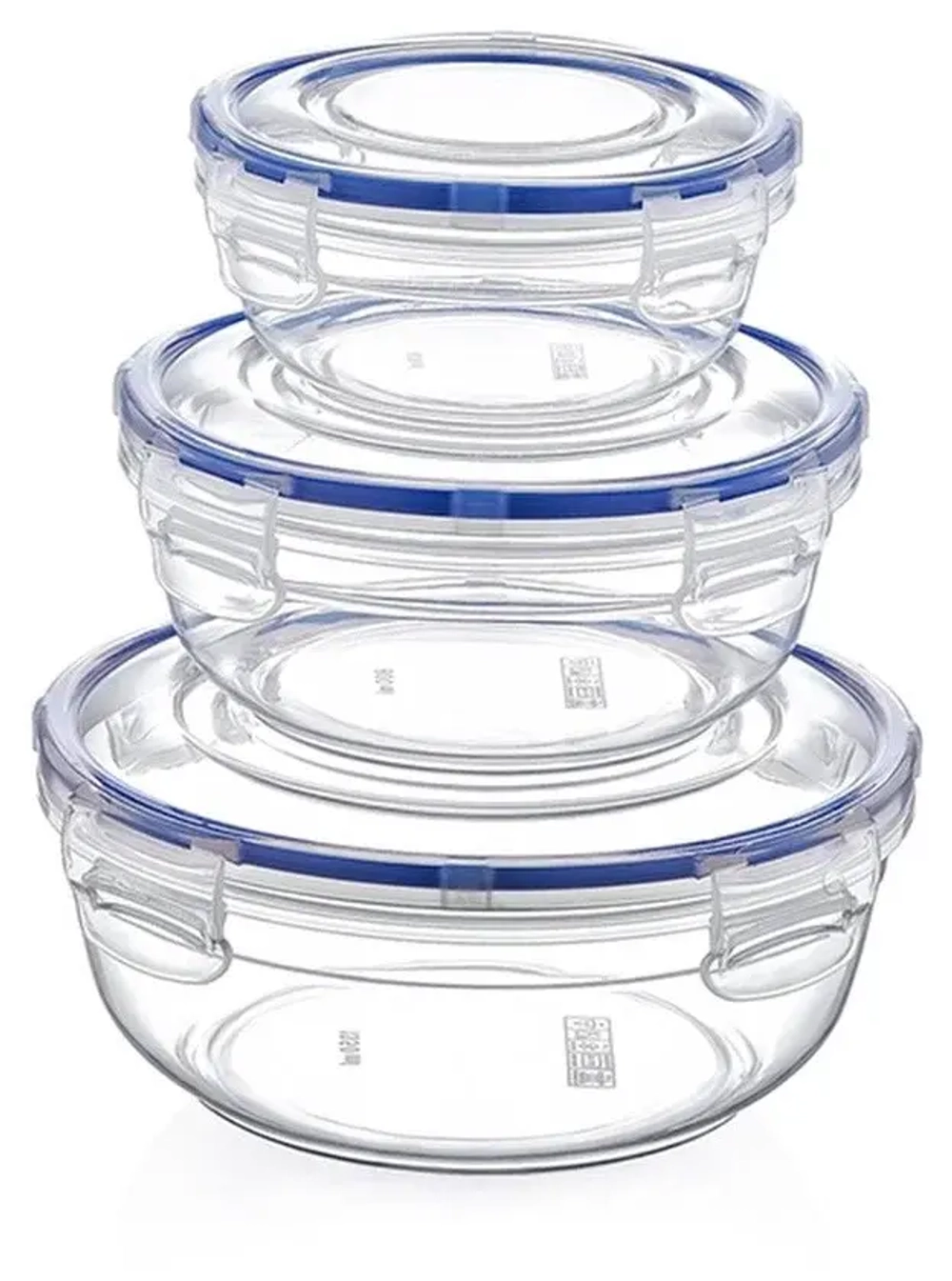 Воздухонепроницаемый круглый контейнер Набор (400-800-1350)мл