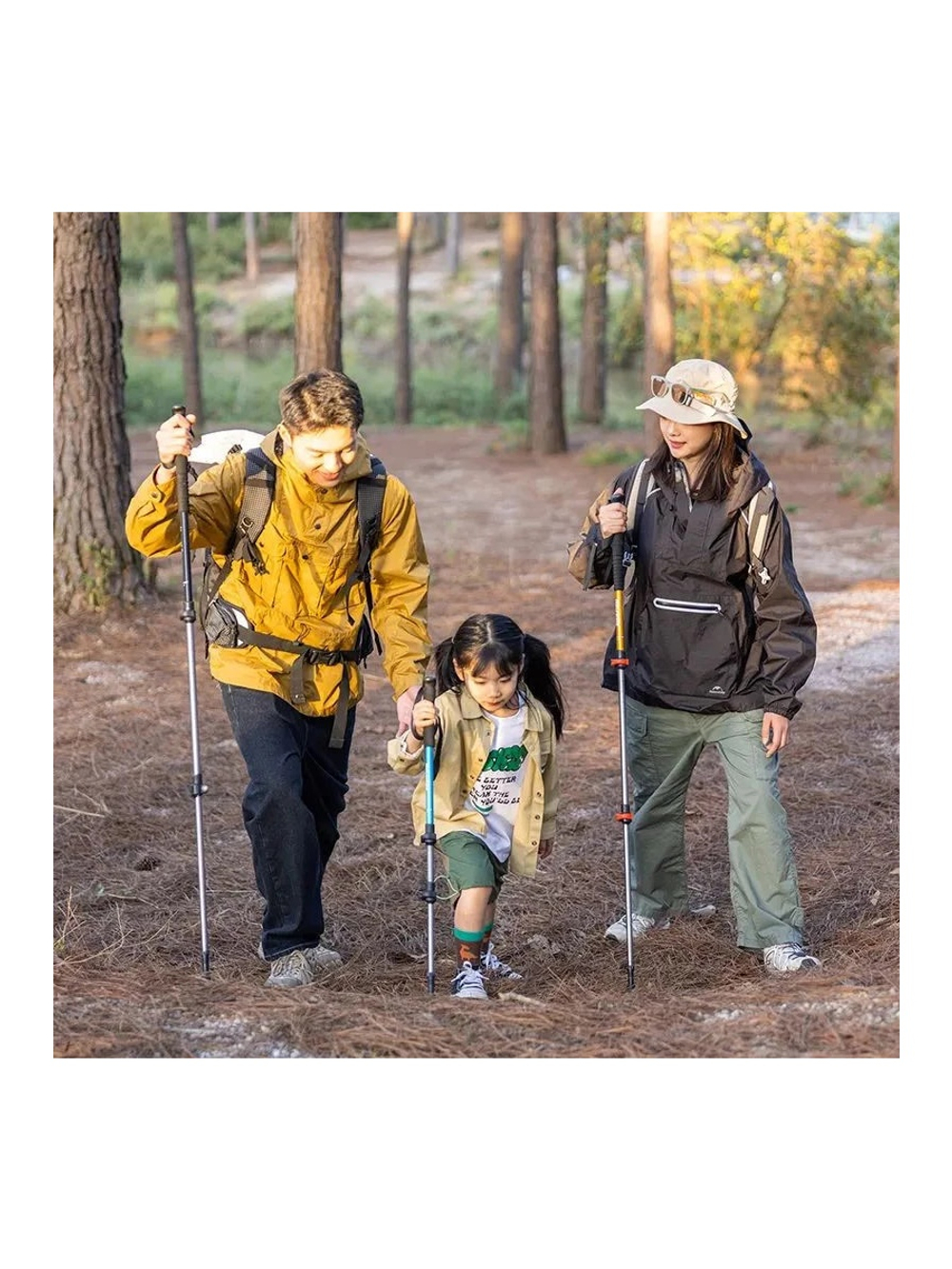 Палка треккинговая Naturehike ST 01 6061 (3-секции) NH17D001-Z (62-135cm) зелёный