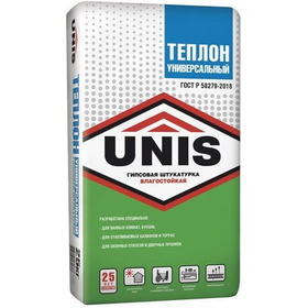 Штукатурка гипсовая Юнис Теплон Универсальный 25 кг