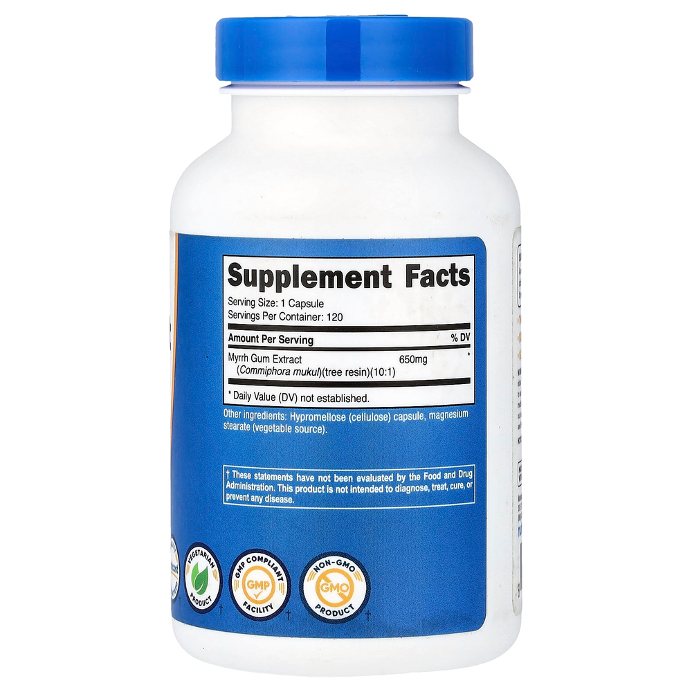Nutricost, экстракт мирры, 650 мг, 120 капсул
