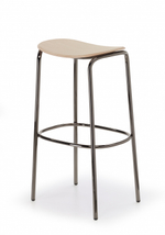 Табурет деревянный барный Scab Design Trick Wood, черный глянцевый никель, натуральный дуб