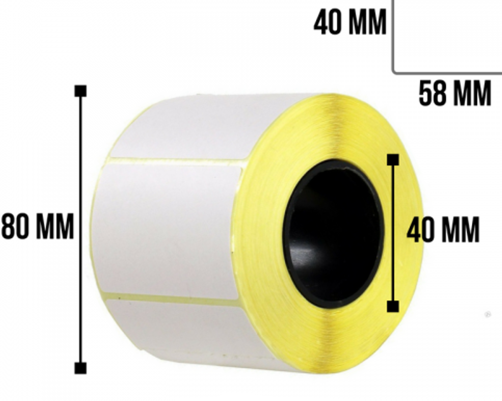 Термоэтикетка ECO 58*40 мм (600 шт/рул)