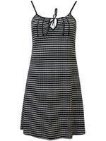 Сорочка на тонких регулируемых бретелях (Размер: M) (Цвет: черный с белым)